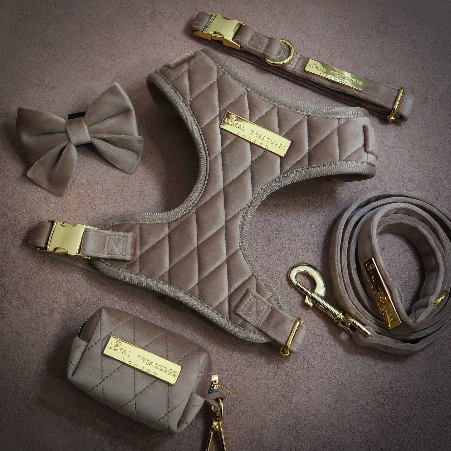 Cafe au Lait Chic Velvet - Build Your Own Harness Bundle