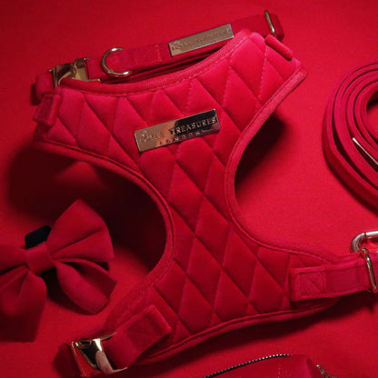 Royal Red | Crimson Red Velvet - Build Your Own Dog Harness Bundle