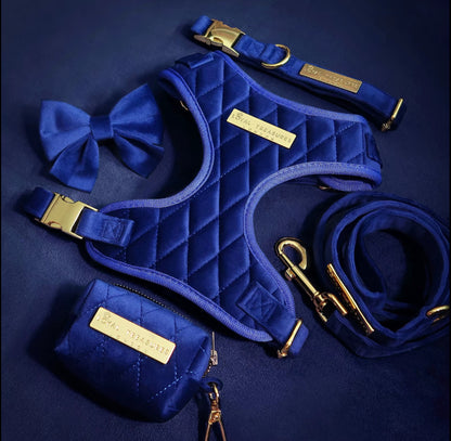 Blue Moon | Royal Blue Velvet - Build Your Own Dog Harness Bundle