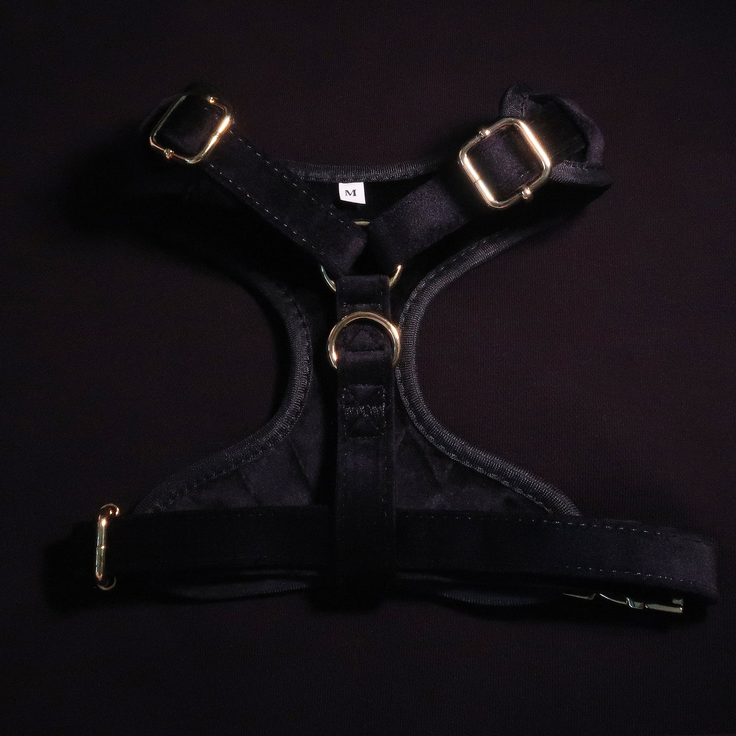 Boujee Black Velvet Adjustable Neck Harness