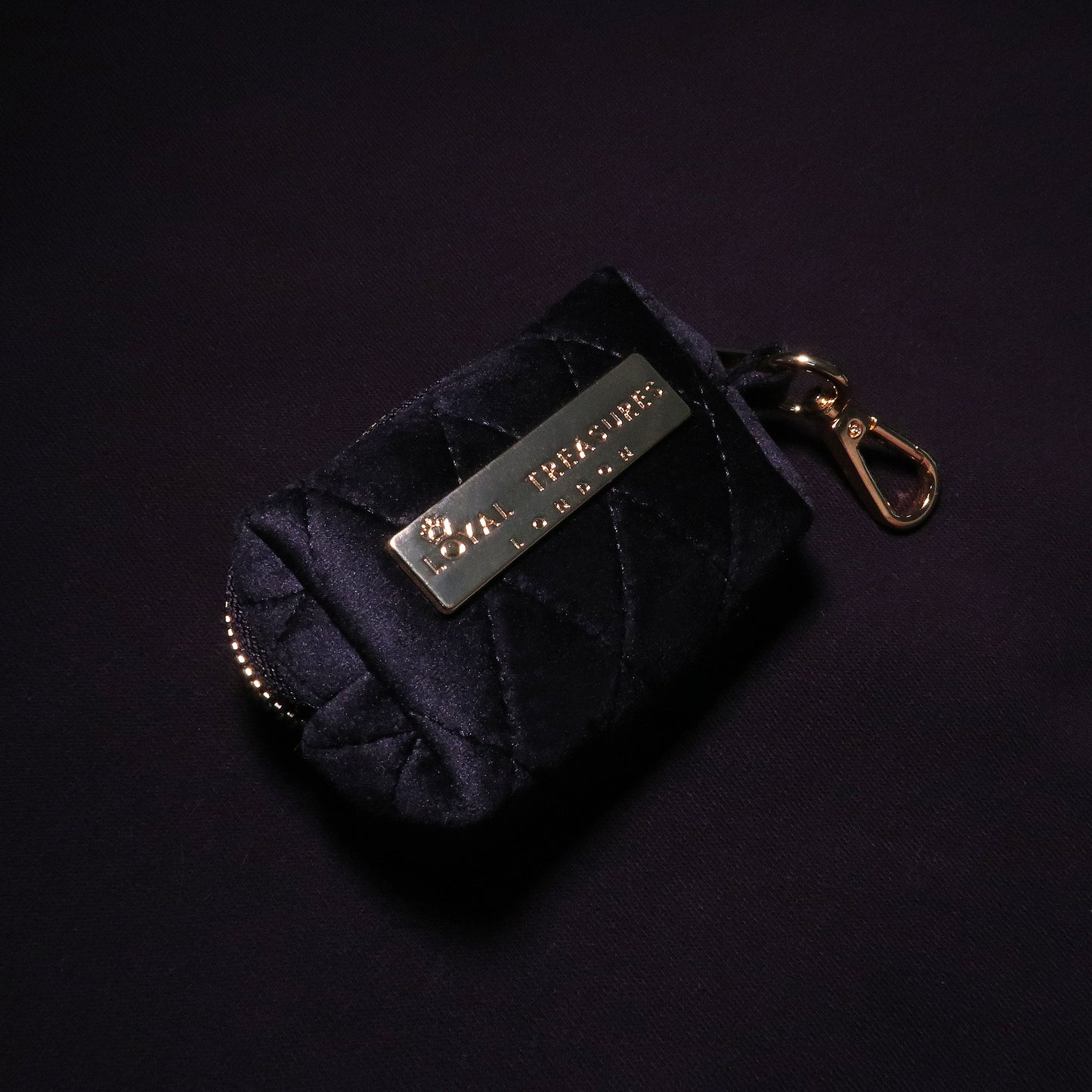 Boujee Black Velvet Poop Bag Holder