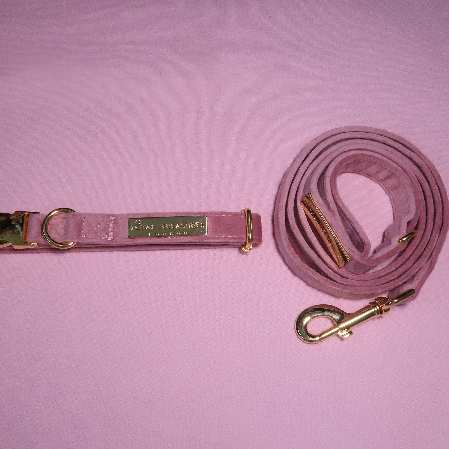 Pretty in Pink Velvet Lead & Collar Bundle