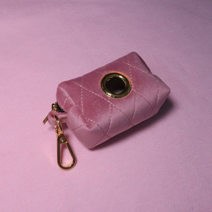 Pretty in Pink Velvet Poop Bag Holder