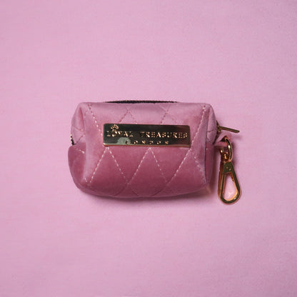 Pretty in Pink Velvet Poop Bag Holder