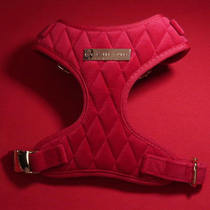 Royal Red Velvet Adjustable Neck Harness