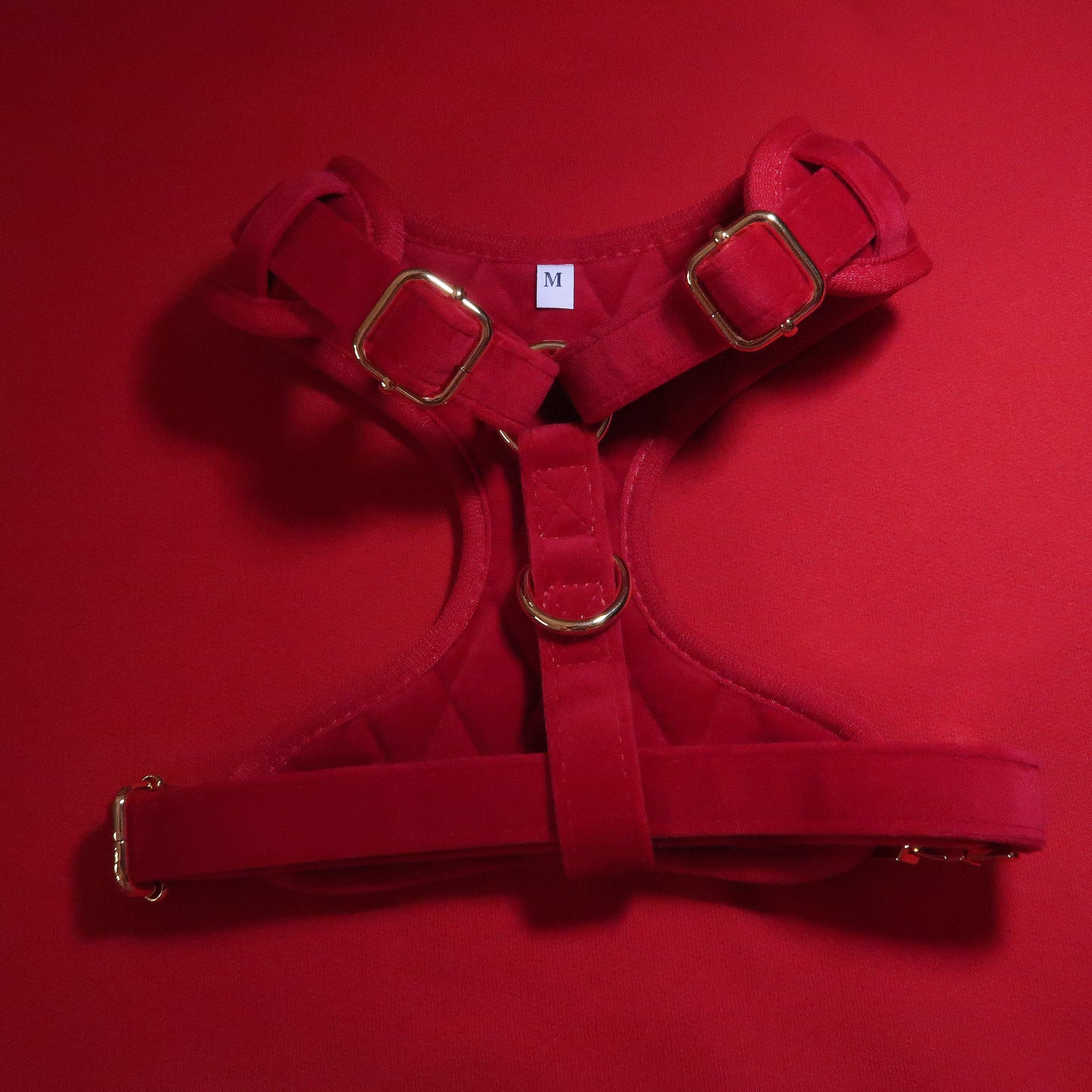 Royal Red Velvet Adjustable Neck Harness