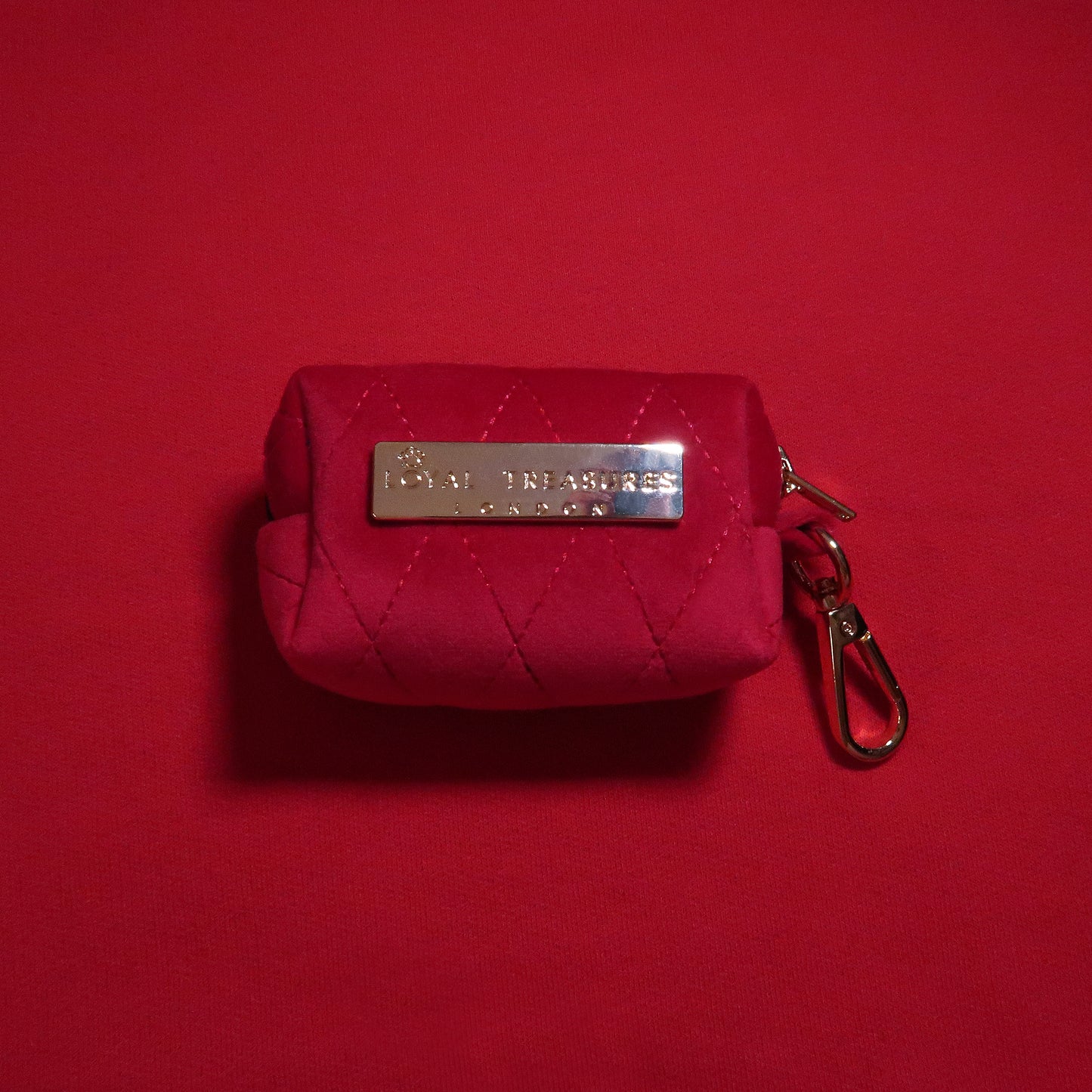 Royal Red Velvet Poop Bag Holder