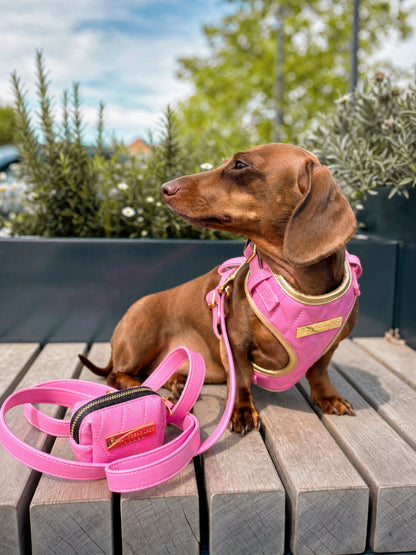 Pink Diamond | Bubblegum Vegan Leather - Build Your Own Dog Harness Bundle