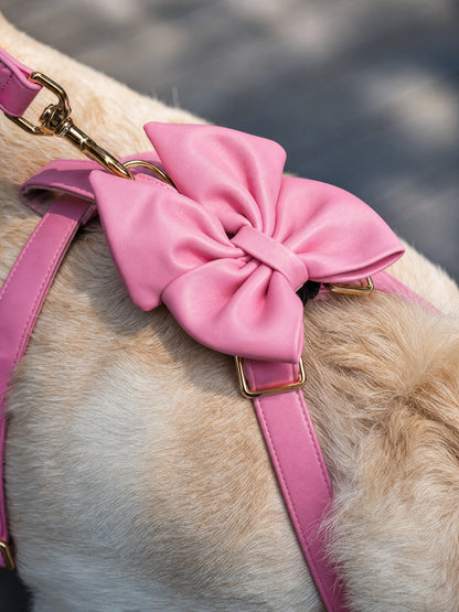 Pink Diamond | Bubblegum Vegan Leather - Build Your Own Dog Harness Bundle