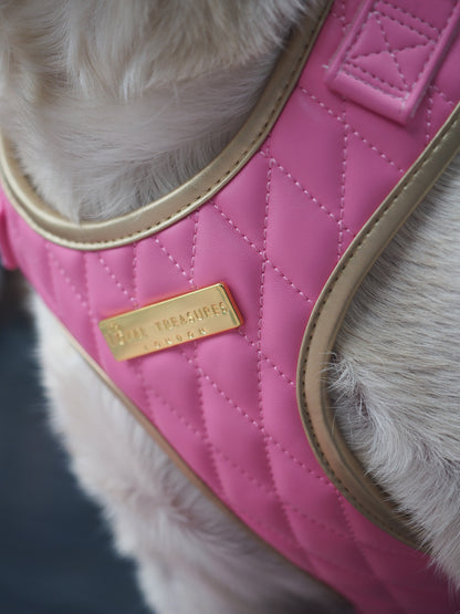 Pink Diamond | Bubblegum Vegan Leather - Build Your Own Dog Harness Bundle